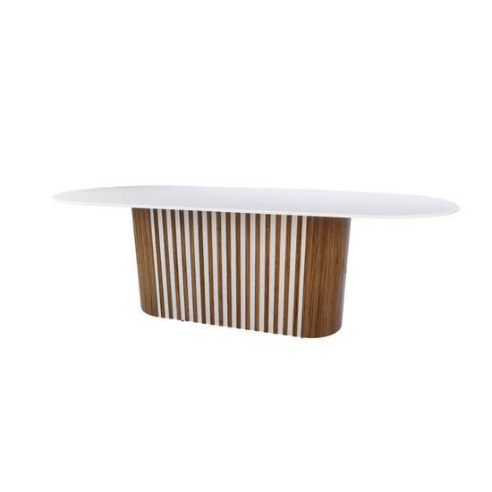 table-ovale-blanc-bois-fonce-turdine-design